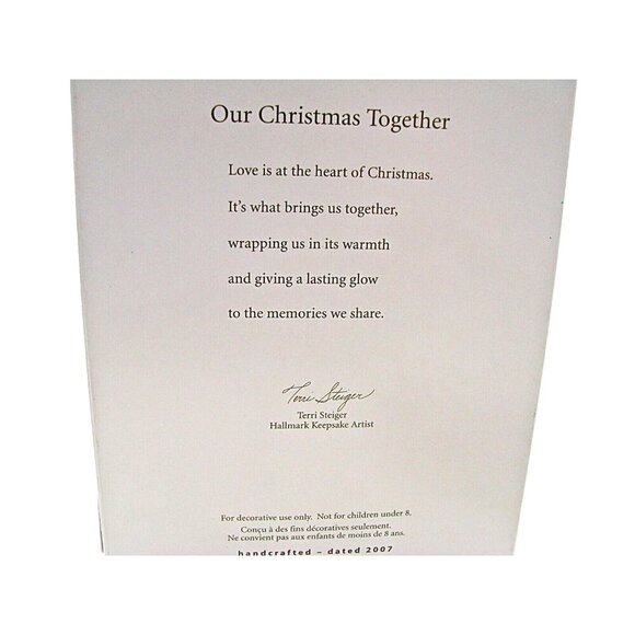 Hallmark Keepsake Heart Ornament Our Christmas Together Silver Red Heart Stone - Picture 6 of 12